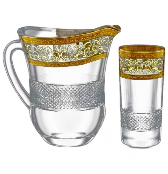 Набор для воды 7 предметов (кувшин 1,2 л + 6 стаканов)  Astra Gold &quot;Аллегро&quot; / 127740