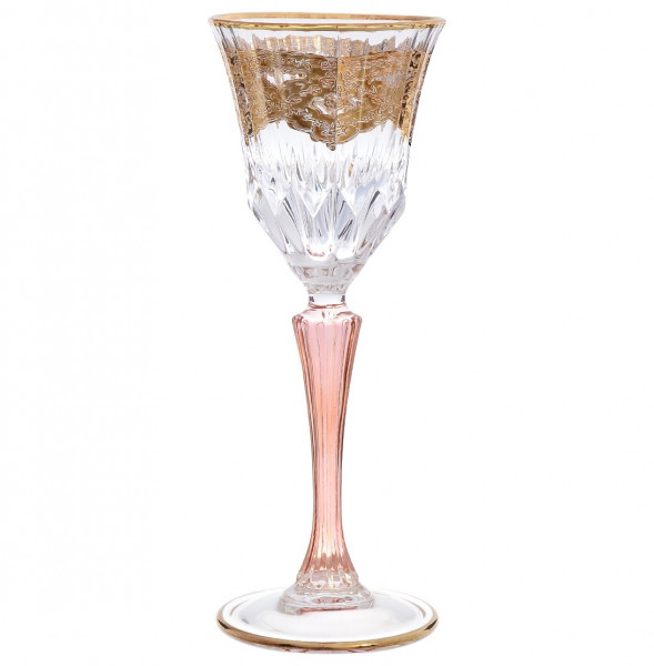 Рюмки для водки 6 шт  RCR Cristalleria Italiana SpA &quot;Timon /Адажио /Розовые с золотом&quot; / 148402