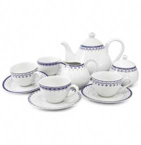 Чайный сервиз на 4 персоны 11 предметов  Leander "Hyggelyne /Синие узоры" / 158500