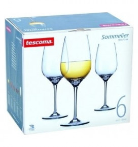 Бокалы для белого вина 340 мл 6 шт "Tescoma /Sommelier /Без декора" / 145347