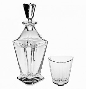 Набор для виски 7 предметов (графин 500 мл + 6 стаканов по 270 мл)  Crystal Bohemia "ICE GLAMOUR" / 122746