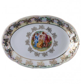 Блюдо 36 см овальное  Bavarian Porcelain "Фредерика /Мадонна перламутр" / 091942