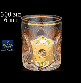 Стаканы для виски 300 мл 6 шт  Sonne Crystal "Хрусталь с золотом" / 059919
