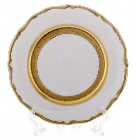 Набор блюдец 15 см 6 шт  Bavarian Porcelain "Мария-Тереза /Золотая матовая лента" / 119530