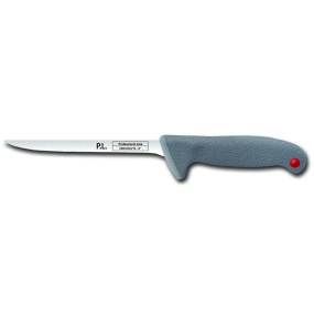 Нож обвалочный 15 см с цветными кнопками серая пластиковая ручка  P.L. Proff Cuisine "PRO-Line" / 321653