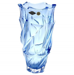 Ваза для цветов 30 см  Aurum Crystal "Фламенко /Голубая" / 139329