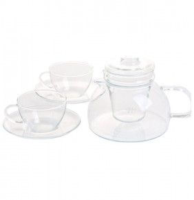 Чайный сервиз на 2 персоны 3 предмета (чайник 1,5 л 2 чашки по 400 мл) "Termisil" / 043832