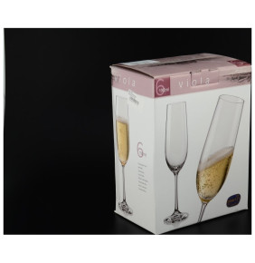 Бокалы для шампанского 190 мл 6 шт  Crystalex CZ s.r.o. "Виола /Ассорти" / 092077