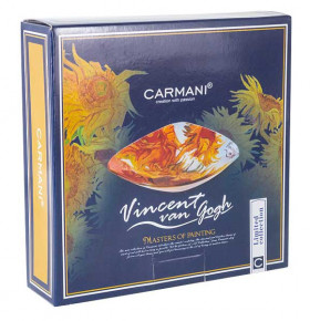 Тарелка 17 х 17 см треугольная  Carmani "Подсолнухи /В.ван Гог" (подарочная упаковка) / 291402