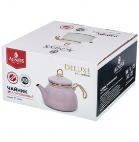 Чайник 1,1 л эмалированный розовый "Agness /Deluxe" / 220893