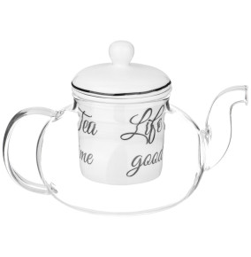 Заварочный чайник 650 мл стеклянный с фарфоровым ситом  LEFARD "Bon appetit" / 331957