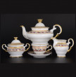Чайный сервиз на 6 персон 15 предметов  Bohemia Porcelan Moritz Zdekauer 1810 s.r.o. &quot;Анжелика /Цветочный венок&quot; / 091854