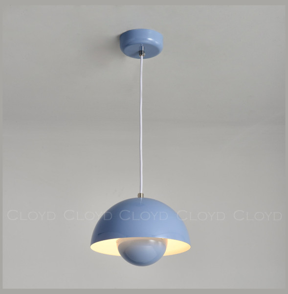 Подвесной светильник 1 рожковый  Cloyd &quot;ERMA-B&quot; / Ø23 см - голубой / 346148