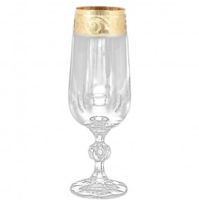 Бокалы для шампанского 180 мл 6 шт  Crystalex CZ s.r.o. "Клаудия /Орнамент на золоте"  / 122775
