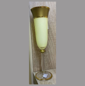 Бокалы для шампанского 190 мл 6 шт белые  Bohemia "Анжела /Матовая полоса /золото" AS Crystal / 145966