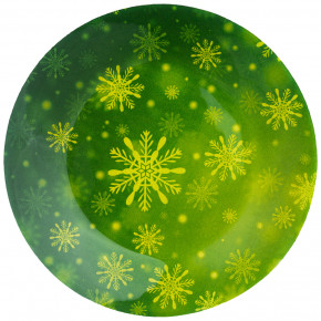 Тарелка 20 см зелёная  LEFARD "Новогодний калейдоскоп /Снежинки" / 268457