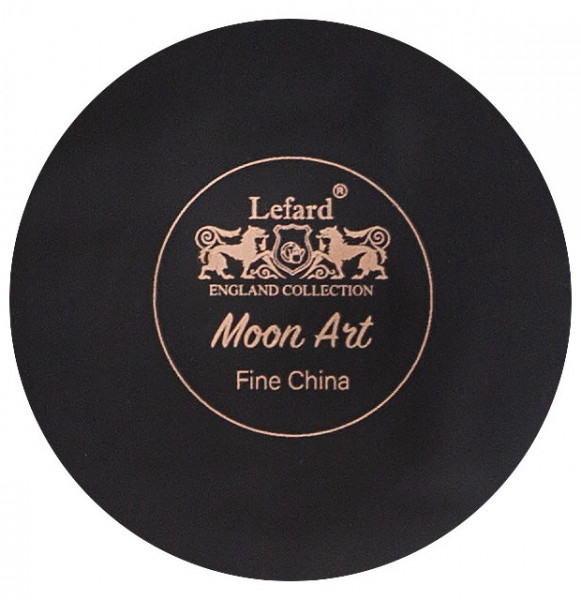 Набор чайных пар 250 мл 2 шт с ложками чёрные  LEFARD &quot;Moon art&quot; / 272001