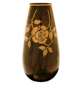 Ваза для цветов 32 см коричневая  Egermann "Золотая роза" / 120299