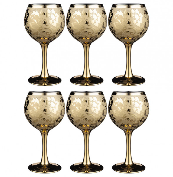 Бокалы для белого вина 290 мл 6 шт  LEFARD &quot;Бельведер золотой&quot; / 263427