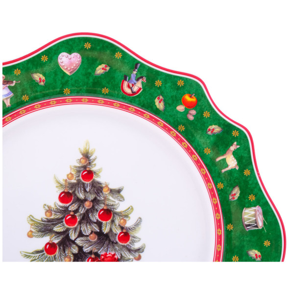 Тарелка 21,1 х 1,7 см  Repast &quot;Christmas world /Green 2&quot; / 337499