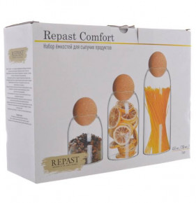 Набор ёмкостей для сыпучих продуктов 3 шт (450, 750 мл, 1 л)  Repast "Comfort" / 293368