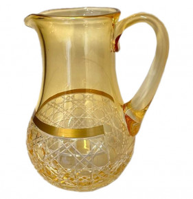 Кувшин для воды 1,5 л янтарный  Yagmur Hediyelik "Dior /Отводка золото" / 270616