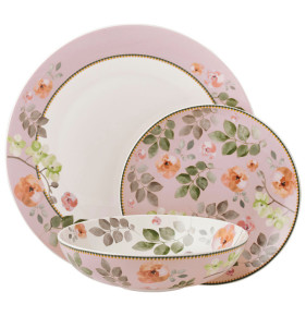 Набор тарелок 12 предметов розовый  Maxwell & Williams "Arcadia" (подарочная упаковка) / 327635