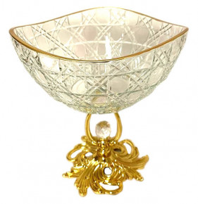 Креманка большая волнистая  Yagmur Hediyelik "Dior /Отводка золото"  / 270598