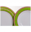 Набор тарелок 18 предметов (19, 23, 25 см)  Thun &quot;Кайро /Зелёный&quot;  / 039299