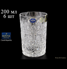 Стаканы для воды 200 мл 6 шт  Sonne Crystal "S.Crystal /Хрусталь резной" / 061977