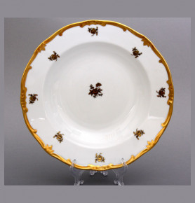 Набор тарелок 22 см 6 шт глубокие  Weimar Porzellan "Роза золотая /золото" / 222734