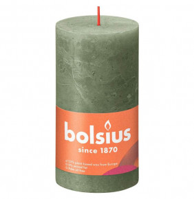 Свеча Рустик 13 х 6,8 см "Shine /Оливковый /Bolsius" (время горения 60 ч) / 278272