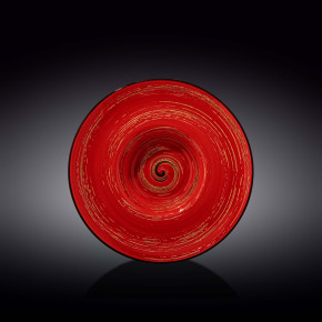 Тарелка 24 см глубокая красная  Wilmax "Spiral" / 261555
