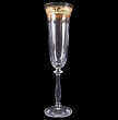 Бокалы для шампанского 190 мл 6 шт  Crystalex CZ s.r.o. &quot;Анжела /Золото /37872&quot; / 109514