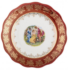 Набор тарелок 25 см 6 шт  Royal Czech Porcelain "Фредерика /Мадонна красная" / 088750