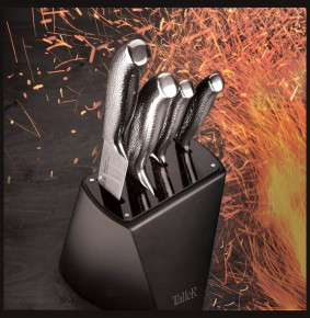 Набор кухонных ножей 4 предмта на подставке "Блэксмит /TallerR" / 339366
