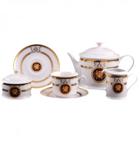 Чайный сервиз на 6 персон 15 предметов  Leander "Сабина /Версаче /Золотая лента" / 159087