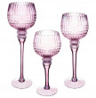 Набор ваз интерьерных 3 шт (30, 35, 40 см) розовые  LEFARD &quot;Lefard&quot; / 187461