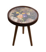 Столик для десерта 39 х 50 см средний  Adem Kartal "Букет с розой" / 258454