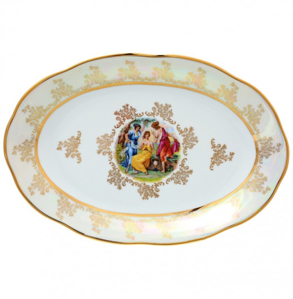 Блюдо 33 см овальное  Sterne porcelan &quot;Фредерика /Мадонна перламутр&quot; / 139134