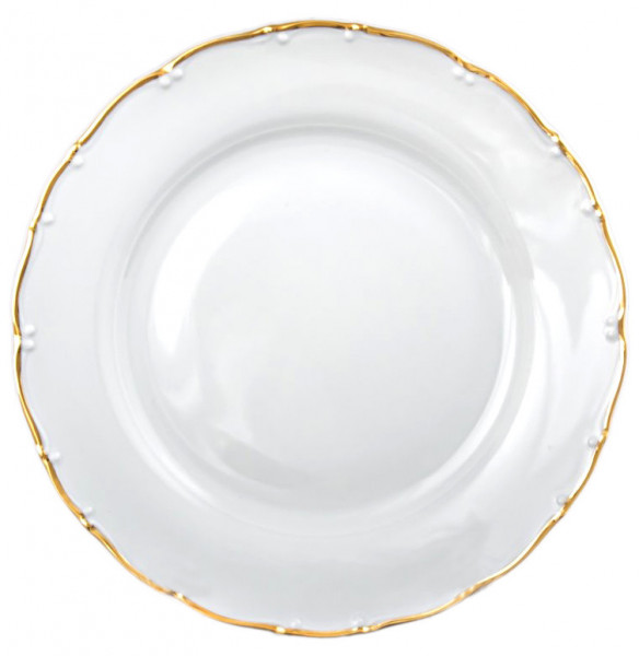 Набор тарелок 25 см 6 шт  Bohemia Porcelan Moritz Zdekauer 1810 s.r.o. &quot;Офелия /Золотая отводка&quot; / 013604