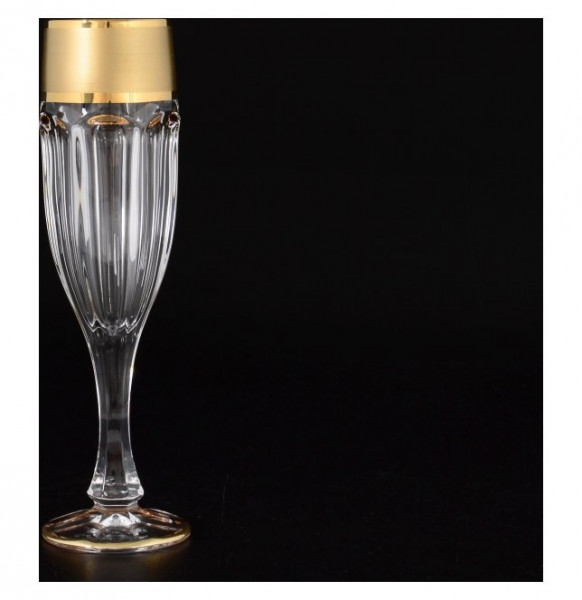 Бокалы для шампанского 150 мл 6 шт  UNION GLASS &quot;Сафари /Матовое золото&quot; / 090351