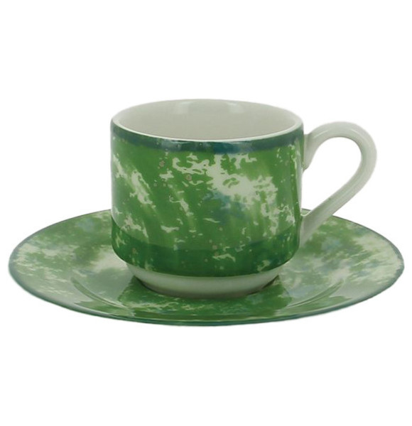 Блюдце кофейное 13 х 1,7 см зеленое  RAK Porcelain &quot;Peppery&quot;  / 314769