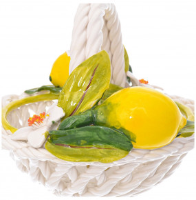 Корзина 20 см декоративная круглая  Orgia "Лимоны" / 246696