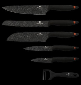 Набор ножей для кухни 6 предметов  Berlinger Haus "Granit Diamond Line" / 112374