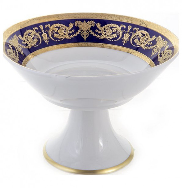 Пиала 13 см  Bavarian Porcelain &quot;Александрия /Золотой узор на синем&quot; / 093628