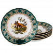 Набор тарелок 24 см 6 шт глубокие  Elisabeth Bohemia Original &quot;Симона /Охота зелёная&quot;  / 171198