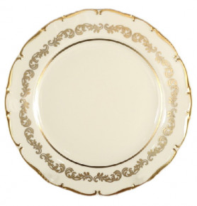 Набор тарелок 25 см 6 шт  Bohemia Porcelan Moritz Zdekauer 1810 s.r.o. "Анжелика /Золотые вензеля /СК" / 066445