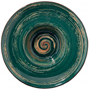 Тарелка 27 см глубокая зелёная  Wilmax "Spiral" / 261635