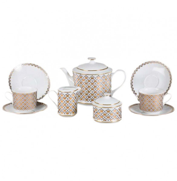Чайный сервиз на 6 персон 15 предметов  Leander &quot;Сабина /Восточное плетение&quot; / 159124